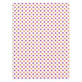 White Purple Orange Polka Dots Pattern テーブルクロス (正面)