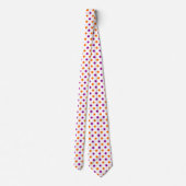 White Purple Orange Polka Dots Pattern ネクタイ (裏面)