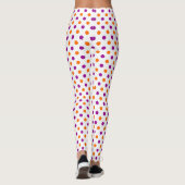 White Purple Orange Polka Dots Pattern レギンス (裏面)
