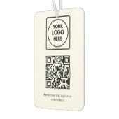 White QR Code | Simple Professional Business カーエアーフレッシュナー (左)