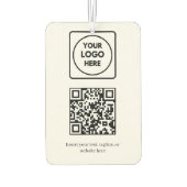 White QR Code | Simple Professional Business カーエアーフレッシュナー (裏面)
