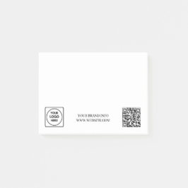 White QR | Minimalist Business Logo Design ポストイット