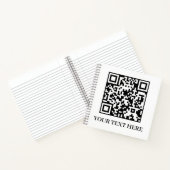 White QR | Minimalist Clean Custom Text ノートブック (内部)