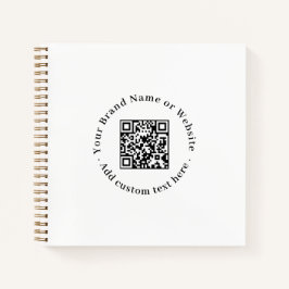 White QR | Modern Minimal Business Design ノートブック