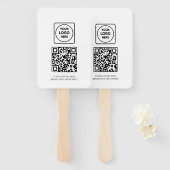 White QR | Professional Business Logo Design ハンドファン (正面&裏面)