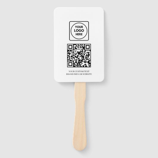 White QR | Professional Business Logo Design ハンドファン (正面)