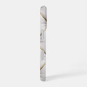 White Quilted Leather & Gold Studs Phone Case iPhone 16ケース (右側面)