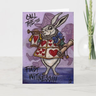 WHITE RABBIT Alice in Wonderlandノートカード カード
