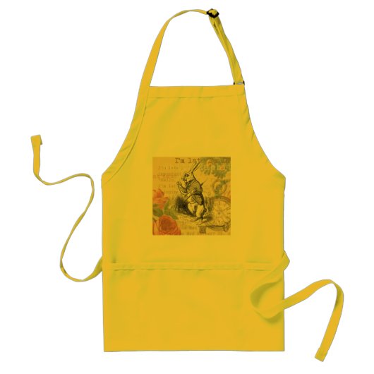 White Rabbit Alice in Wonderland Art スタンダードエプロン (正面)