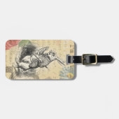 White Rabbit Alice in Wonderland Art ラゲッジタグ (正面横)