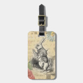 White Rabbit Alice in Wonderland Art ラゲッジタグ (正面縦)