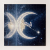 White Rabbit Collecting Stars ジグソーパズル (横)