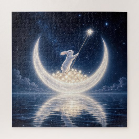 White Rabbit Collecting Stars ジグソーパズル (縦)