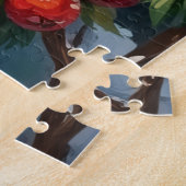 White Rabbit in Quiet Winter Berries Hat ジグソーパズル (側面)