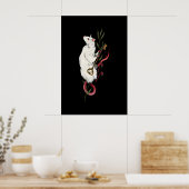 White Rat Illustration Gothic - Giclee Print from ポスター (キッチン)