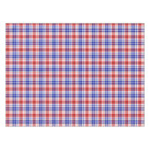 White Red Blue Plaid Tartan Design  テーブルクロス (正面(横))