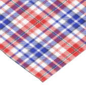 White Red Blue Plaid Tartan Design  テーブルクロス (アングル)