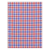 White Red Blue Plaid Tartan Design  テーブルクロス (正面)