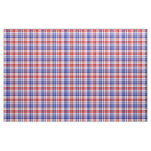 White Red Blue Plaid Tartan Design ファブリック (ヤード)