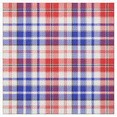 White Red Blue Plaid Tartan Design ファブリック (見本)
