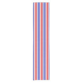 White Red Blue Stripes Pattern   ショートテーブルランナー (正面)