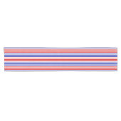 White Red Blue Stripes Pattern   ショートテーブルランナー (横)