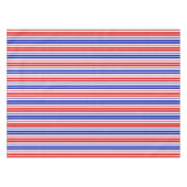 White Red Blue Stripes Pattern   テーブルクロス (正面(横))