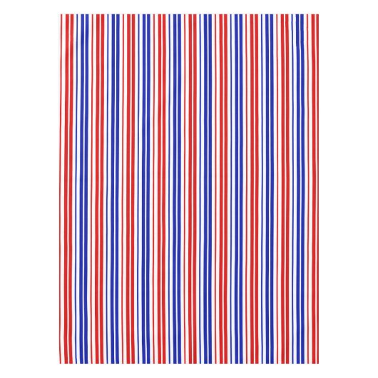 White Red Blue Stripes Pattern   テーブルクロス (正面)