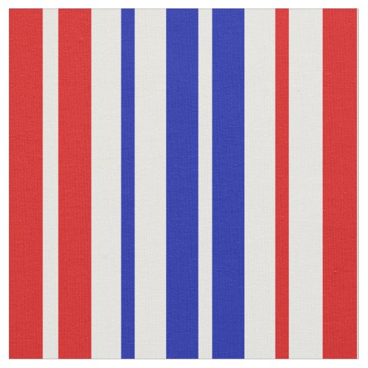 White Red Blue Stripes Pattern   ファブリック (クローズアップ)