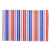 White Red Blue Stripes Pattern   枕カバー (裏面)