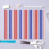 White Red Blue Stripes Pattern   薄葉紙 (クラフト)