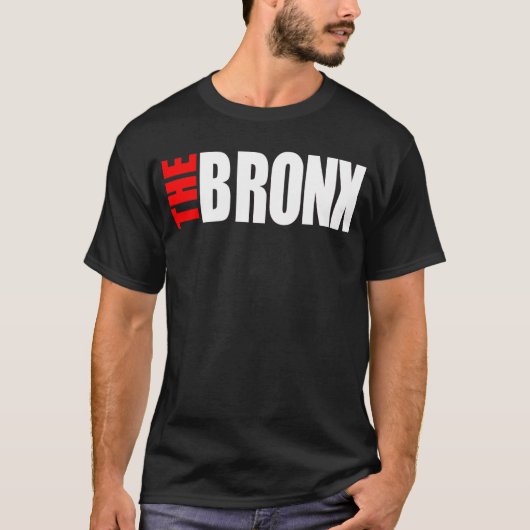 white&red BRONX_LOGO_png Tシャツ (正面)