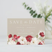 White & Red Flowers Wedding  セーブザデート (スタンド正面)