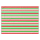 White Red Green Stripes Pattern   テーブルクロス (正面(横))