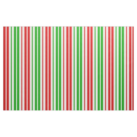 White Red Green Stripes Pattern   ファブリック (ファットクウォーター)