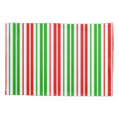 White Red Green Stripes Pattern   枕カバー (裏面)