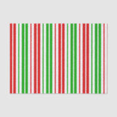White Red Green Stripes Pattern   薄葉紙 (正面)