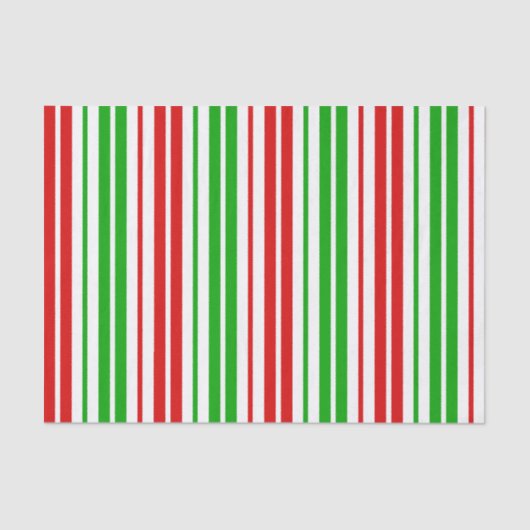 White Red Green Stripes Pattern   薄葉紙 (正面)