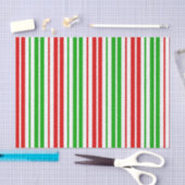 White Red Green Stripes Pattern   薄葉紙 (クラフト)