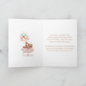 White, Red Haired Ballerina 10th Birthday * カード (内部)