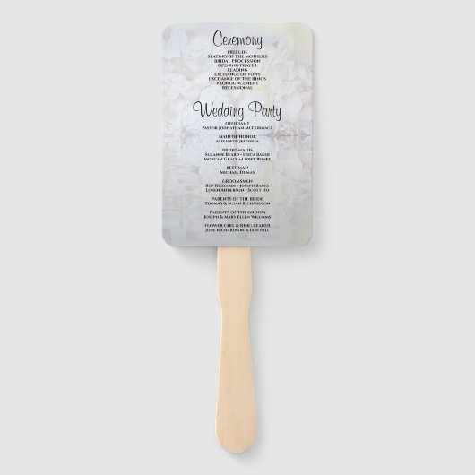 White Reflectionsの結婚Fans with Program ハンドファン (裏面)