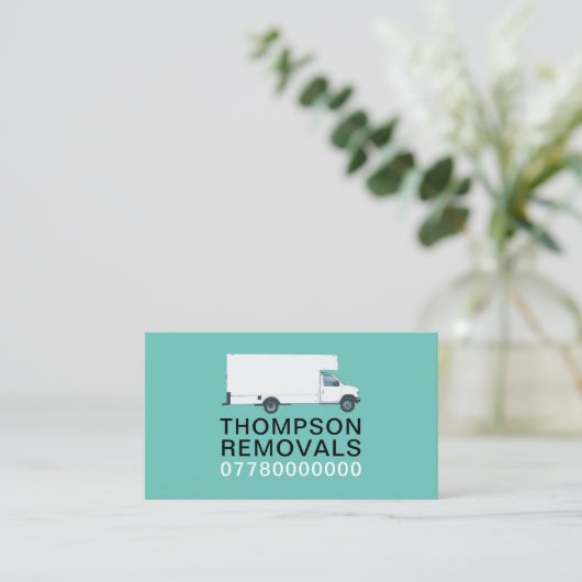white Removal Van、Removal Company 名刺 (スタンド正面)