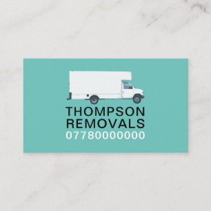 white Removal Van、Removal Company 名刺