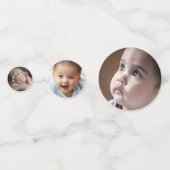 White Ribbon Baby's Breath Baptism Table コンフェッティ (正面)