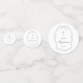 White Ribbon Baby's Breath Baptism Table コンフェッティ (裏面)