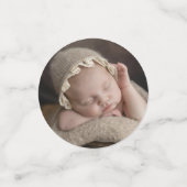 White Ribbon Baby's Breath Baptism Table コンフェッティ (スモール正面)