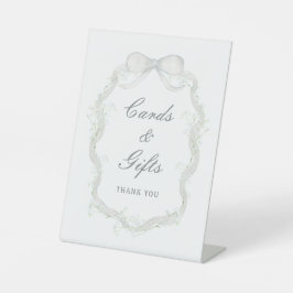 White Ribbon Baby's Breath Cards & Gifts 台座サイン