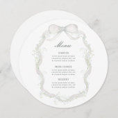 White Ribbon Baby's Breath Round メニュー (正面/裏面)