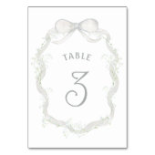 White Ribbon Baby's Breath Table Number テーブルナンバー (裏面)