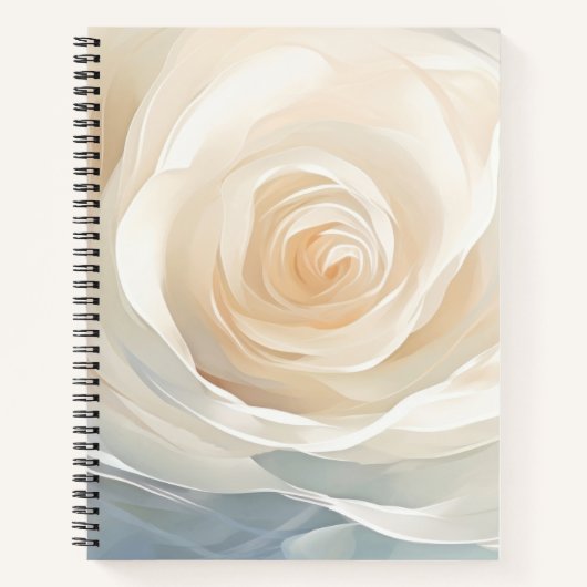 White rose abstract flower painting ノートブック (正面)